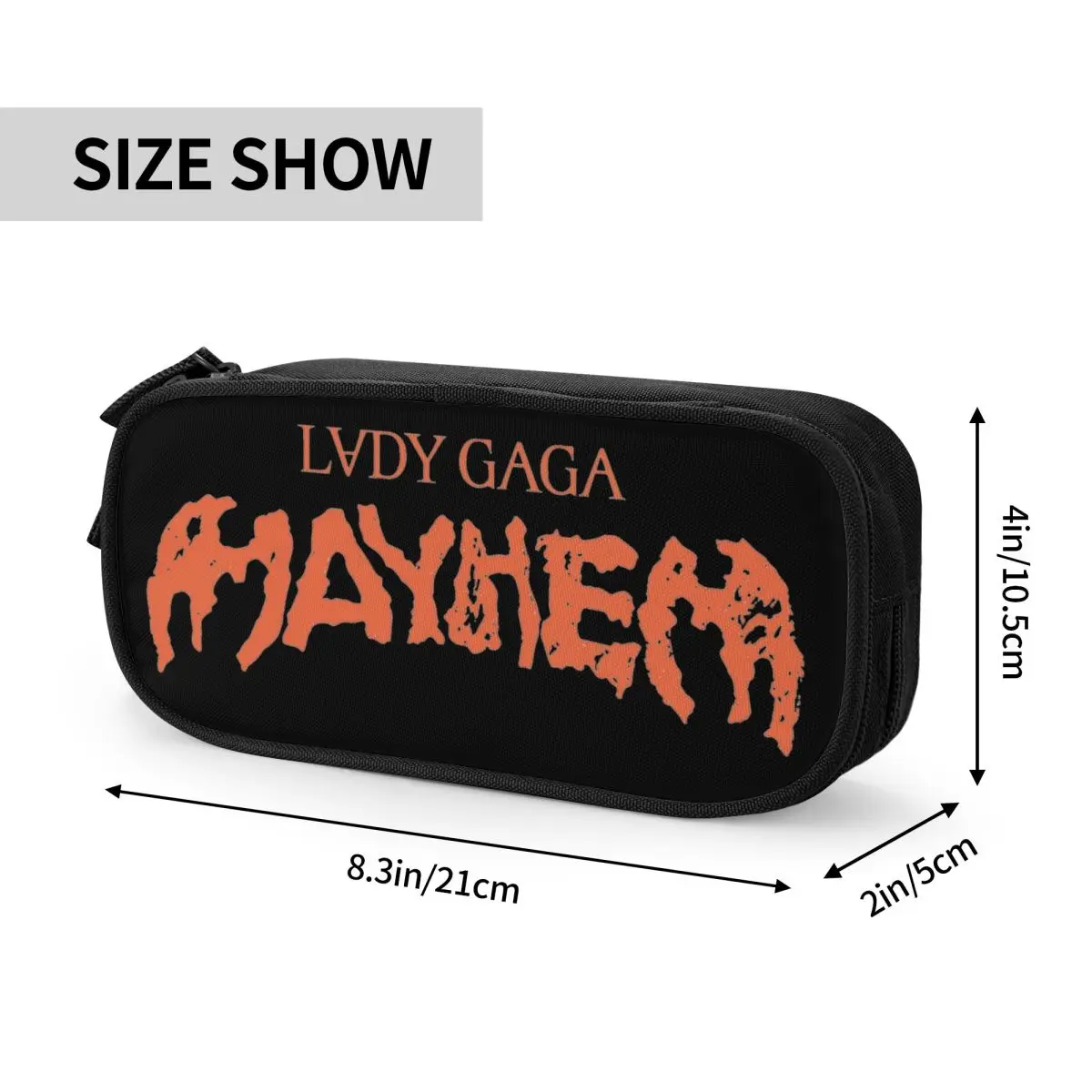 Lady Gaga Mayhem Album Pencil Case Creative Pen Box Bag Student Large Storage School Supplies Gifts Pencil Pouch