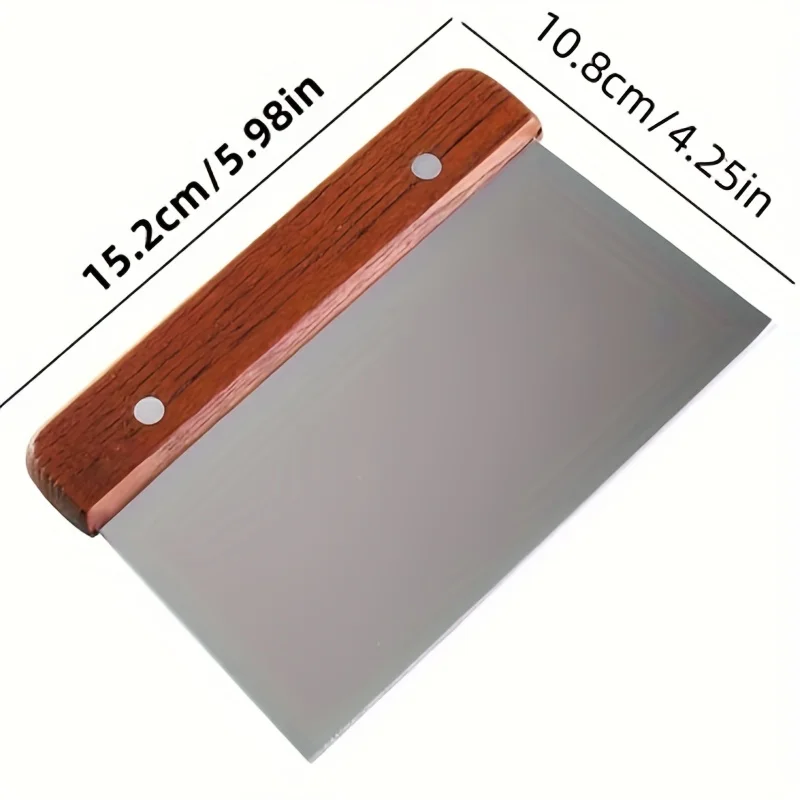 1 adet paslanmaz çelik kazıyıcı, sebze doğrayıcı, hamur kesici - pişirme için çok fonksiyonlu bir mutfak aleti