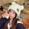 2024 Bear Ears Plush Beanies Hat Winter Cute Warm Thickened Knitted Caps Beanies Korean Sweet Ear Protection Women's Hats Gifts 4