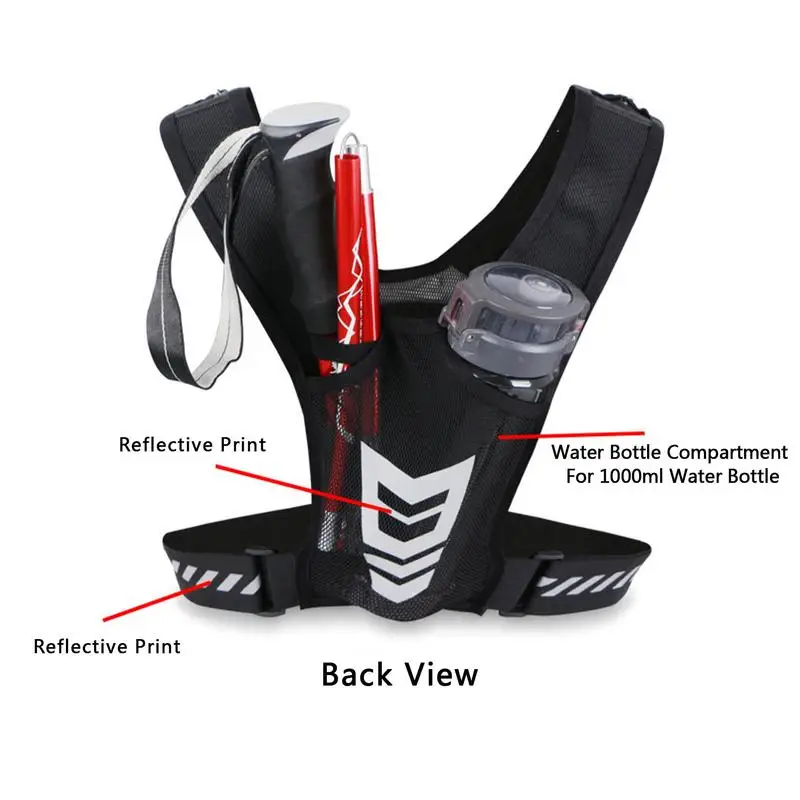 Reflective Running Vest Bag Universal Running Sports Phone Water Bottle Holder Bag For Runners Joggers Cycling Nights Sports 6