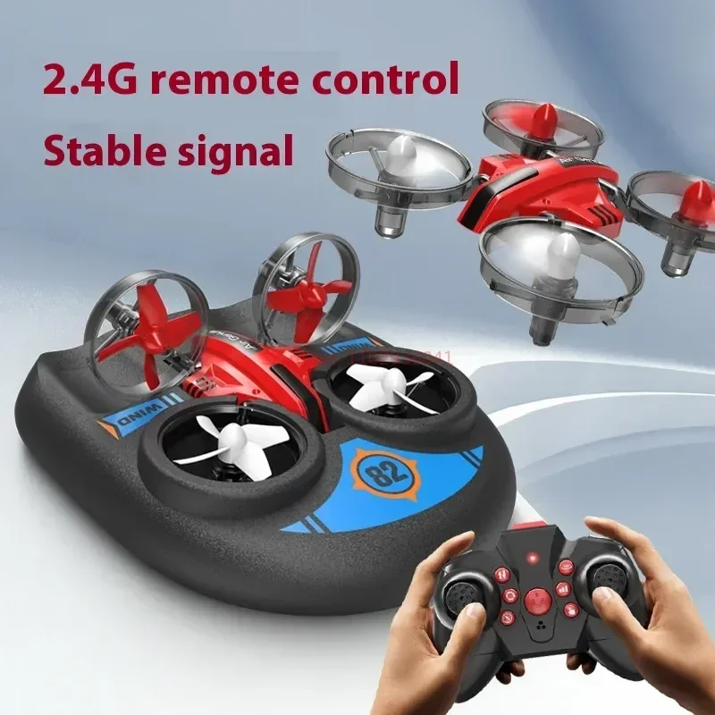 

New 2.4g Dual Mode Diy Three In One Four Axis Aircraft Children Remote Control Aircraft Fixed Wing Indoor Stunt Glider Toy Gift