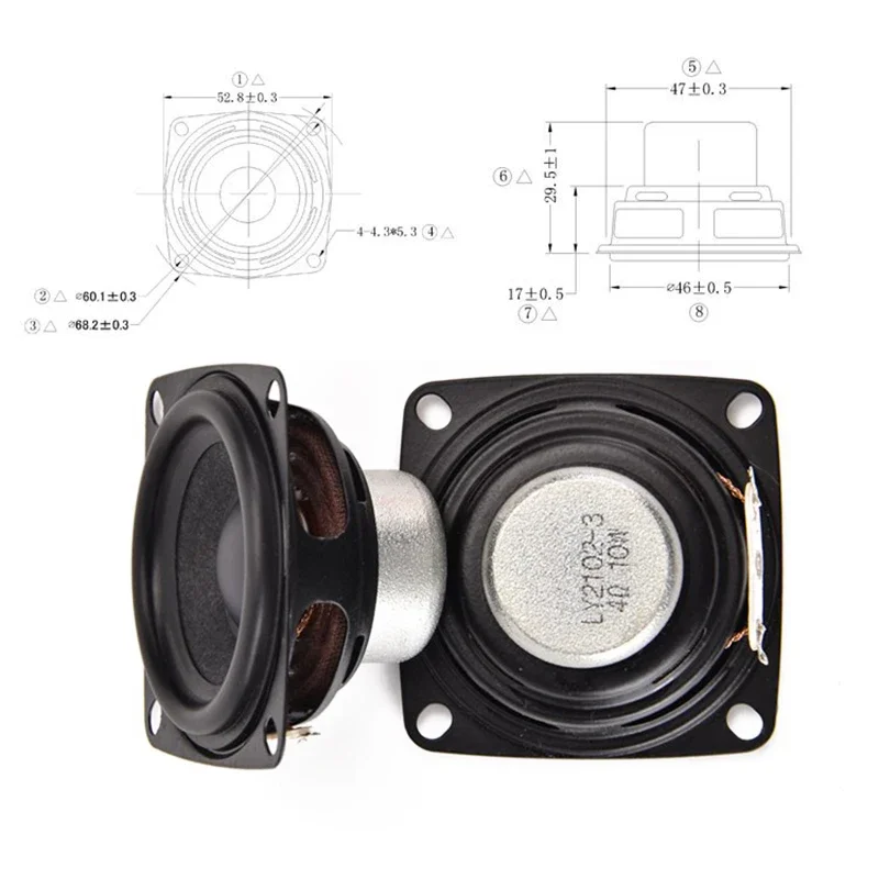 2Pcs 10W 4ohm 2Inch Full Range Speaker Double Strong NdFeB Magnetic Speaker 52MM Woofer For Home Threater Hifi Bluetooth Audio bluetooth speaker audio speaker hifi speaker