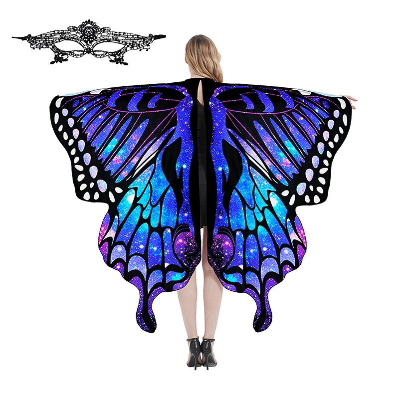 Châle Ailes De Papillon Pour Femme - Cape Légère En Polyester Pour Carnaval, Fêtes Et Danse
