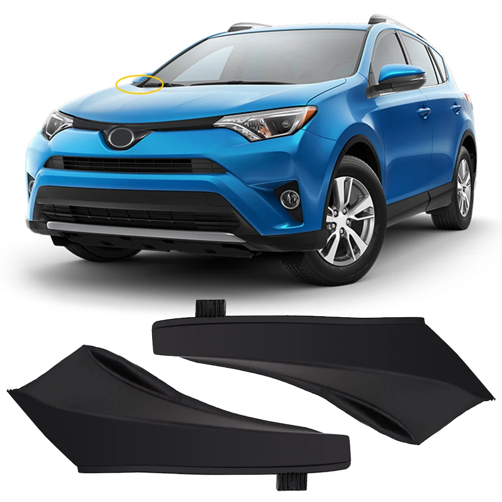 Windshield Cowl Grille Cover 1Pair Car Windshield Wiper Cowl Extension Trim Fender For Toyota RAV4 2013-2015 Exterior Parts