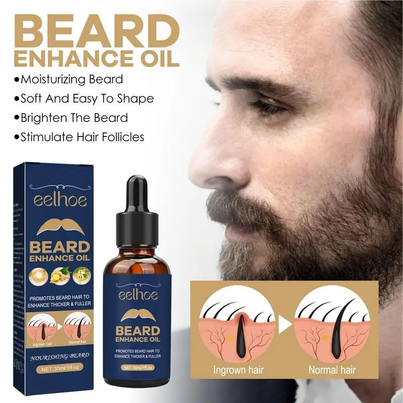Beard Oil For Men Growth Serum Leave-in Conditioner Restore Natural Moisture Soften Prevent