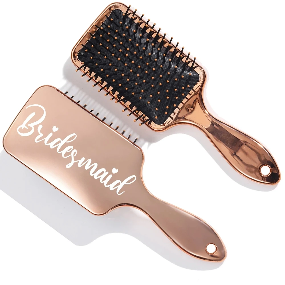 Personalized Hair Brush Bride Custom Hair Accessories Bridal Bridesmaids Party Airbag Massage
