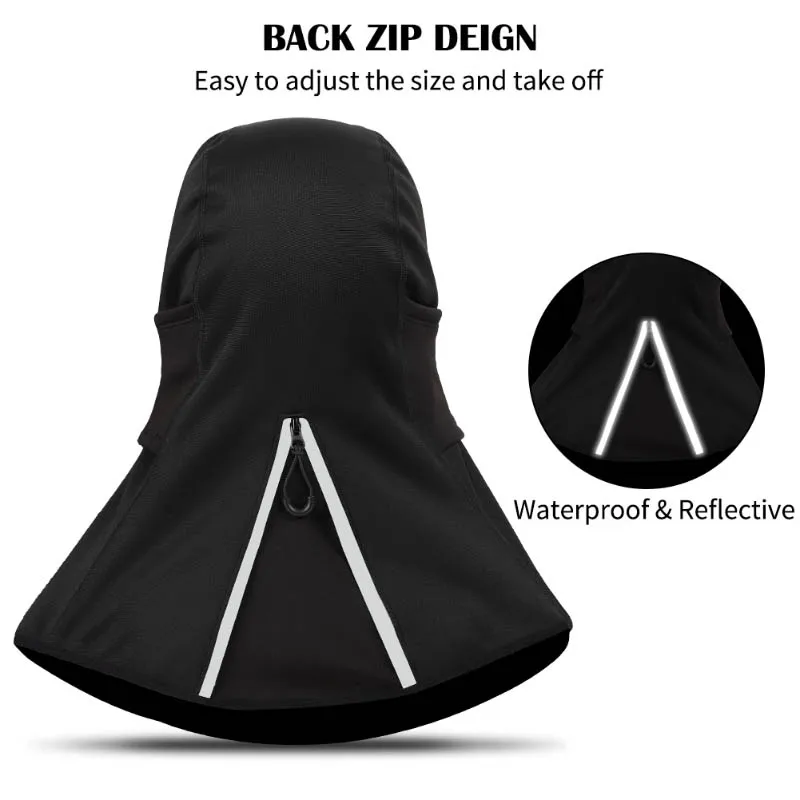 WEST BIKING Winter Cycling Headwear Reflective 3D Print Warm Windproof Bicycle Full Face Cover Balaclava Outdoor Sport Mask Gear