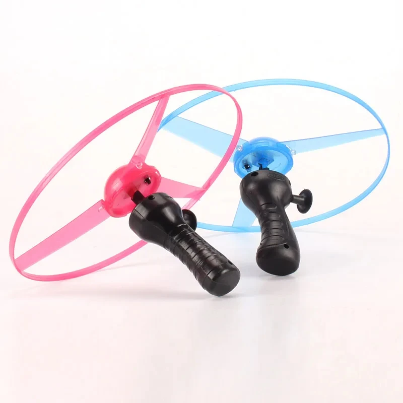 Flying Toy 1/3/5pcs Pull Line UFO Luminous Pull String Flying Saucer Combat Small String Induction with Light Outdoor
