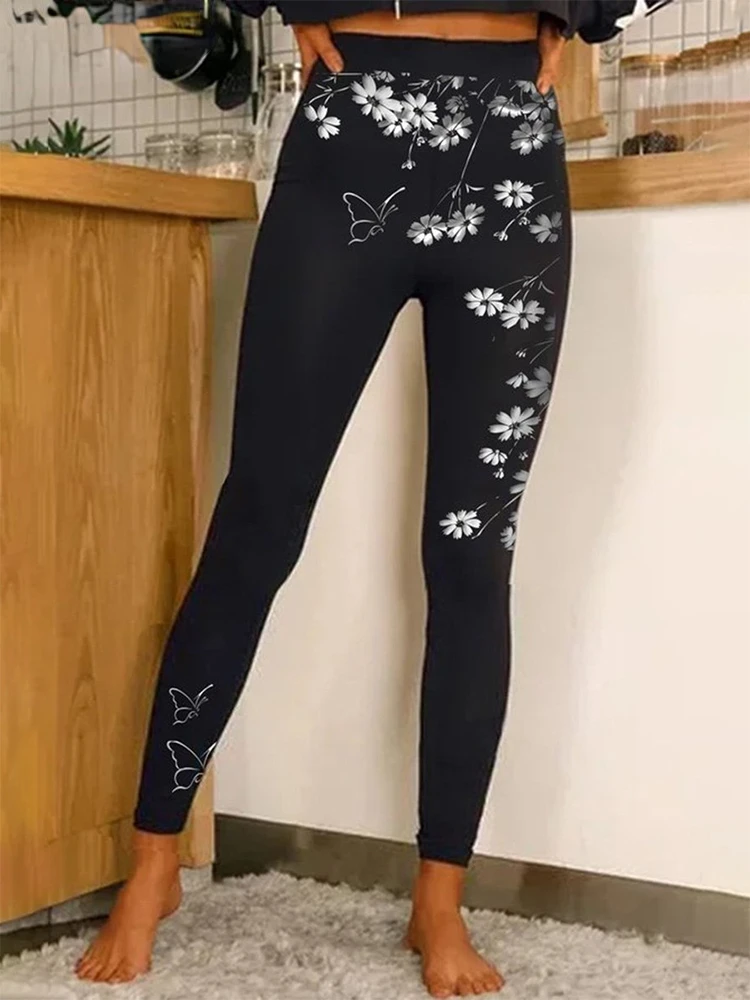 Colors Flowers Gym Yoga Legging 3D All Over Print Sexy Casual Streetwear US Size Fitness Elastic Women Girl Clothing