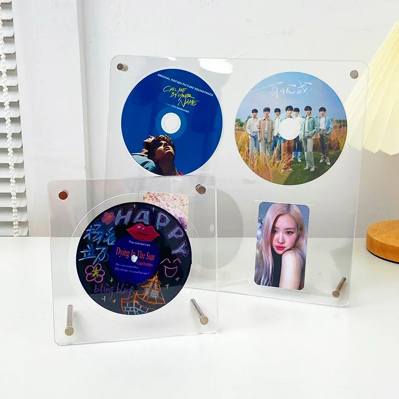 Фото Акриловый держатель для фотокарт, фоторамка, выставочный стенд для Kpop Cd, Idol, Cd-карты, внутренняя рамка, фотоальбом, шарообразный искусственный носитель №3