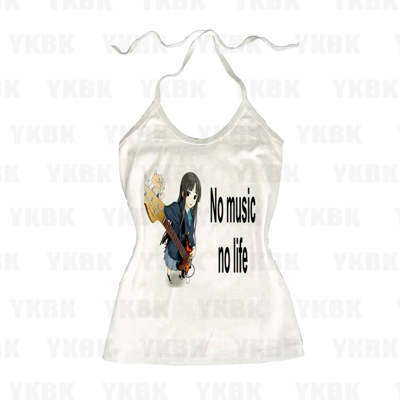 Y2k Style Aesthetics Streetwear Women Summer Casual Gothic Letter Anime Short Sleeve Vintage Grunge T-Shirt Crop Top Emo Girls 2