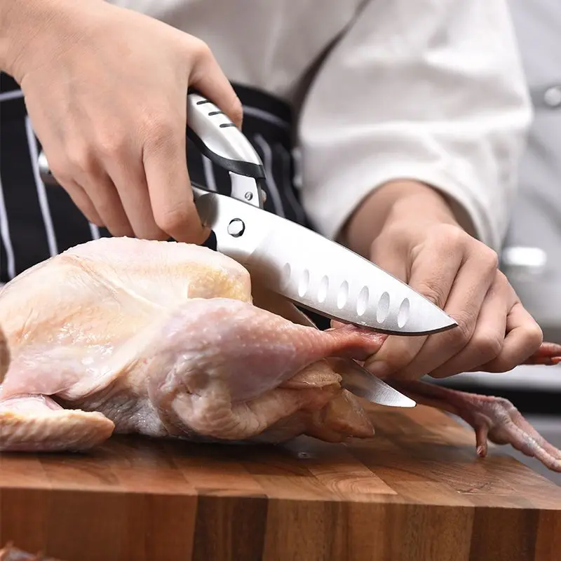 

430 прочные ножницы из нержавеющей стали для куриных костей, кухонные съемные многофункциональные плотные ножницы для костей рыбы, кухонные ножницы