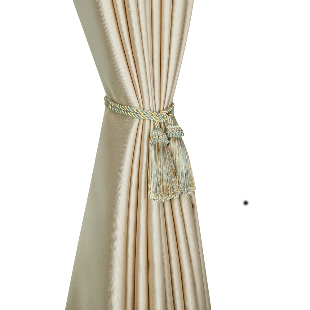 Description Picture 4 of item1Pc Tassel Tieback Curtain Holder Buckle Rope Polyester Handmade Hanging Ball Fringe Decoration For for Livingroom Accessory