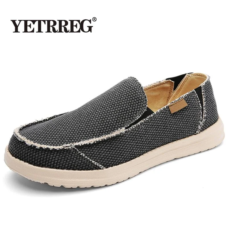Fashion Trend Men Canvas Shoes Luxury Brand Vulcanize Shoes Light-Weight Mens Loafers Breathable Men Casual Shoes Driving Shoes