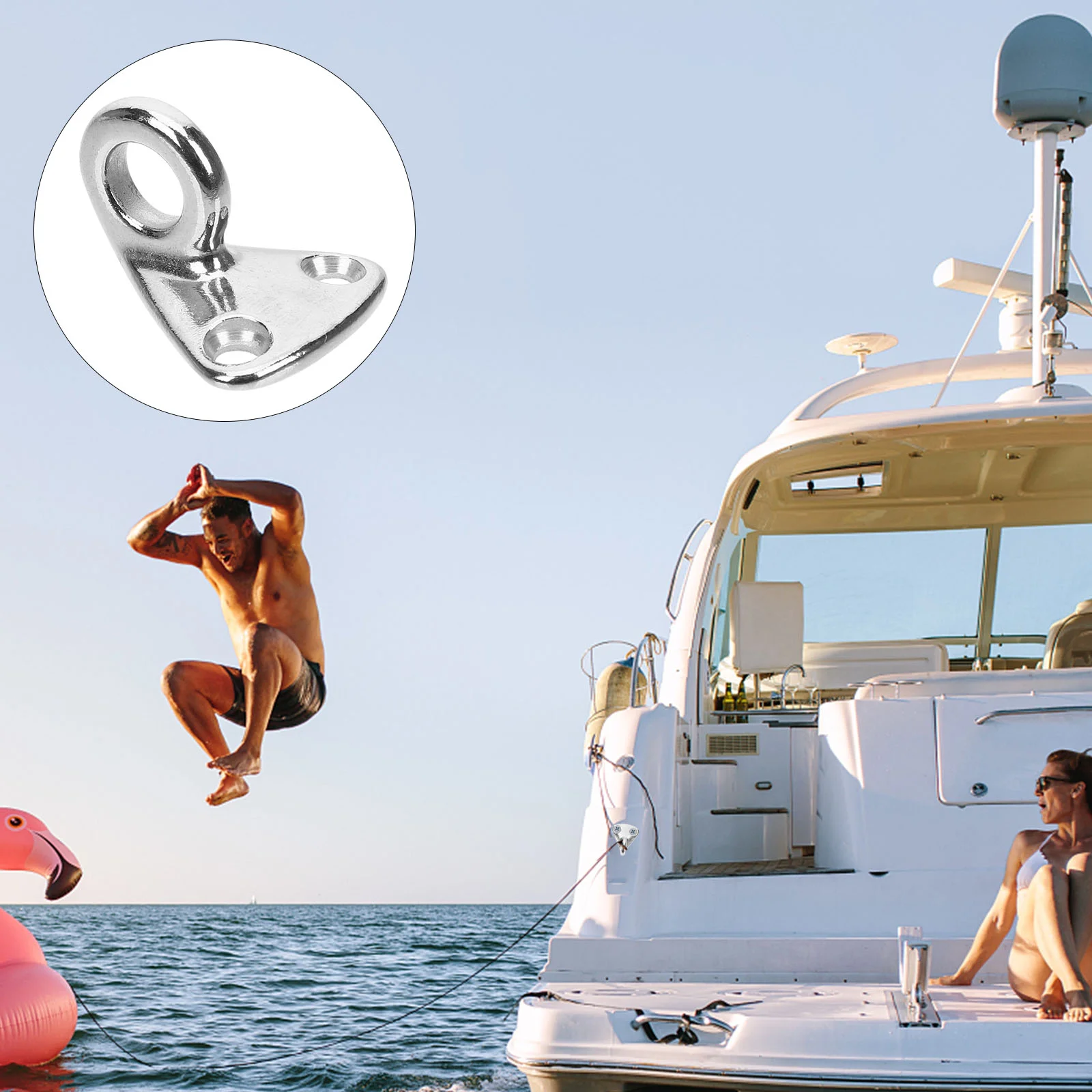 

2 Pcs Marine Hook Heavy Duty Hooks Yacht Supplies Steel Boat Premium Clips 316 Stainless Wearable Fending Pad for Board