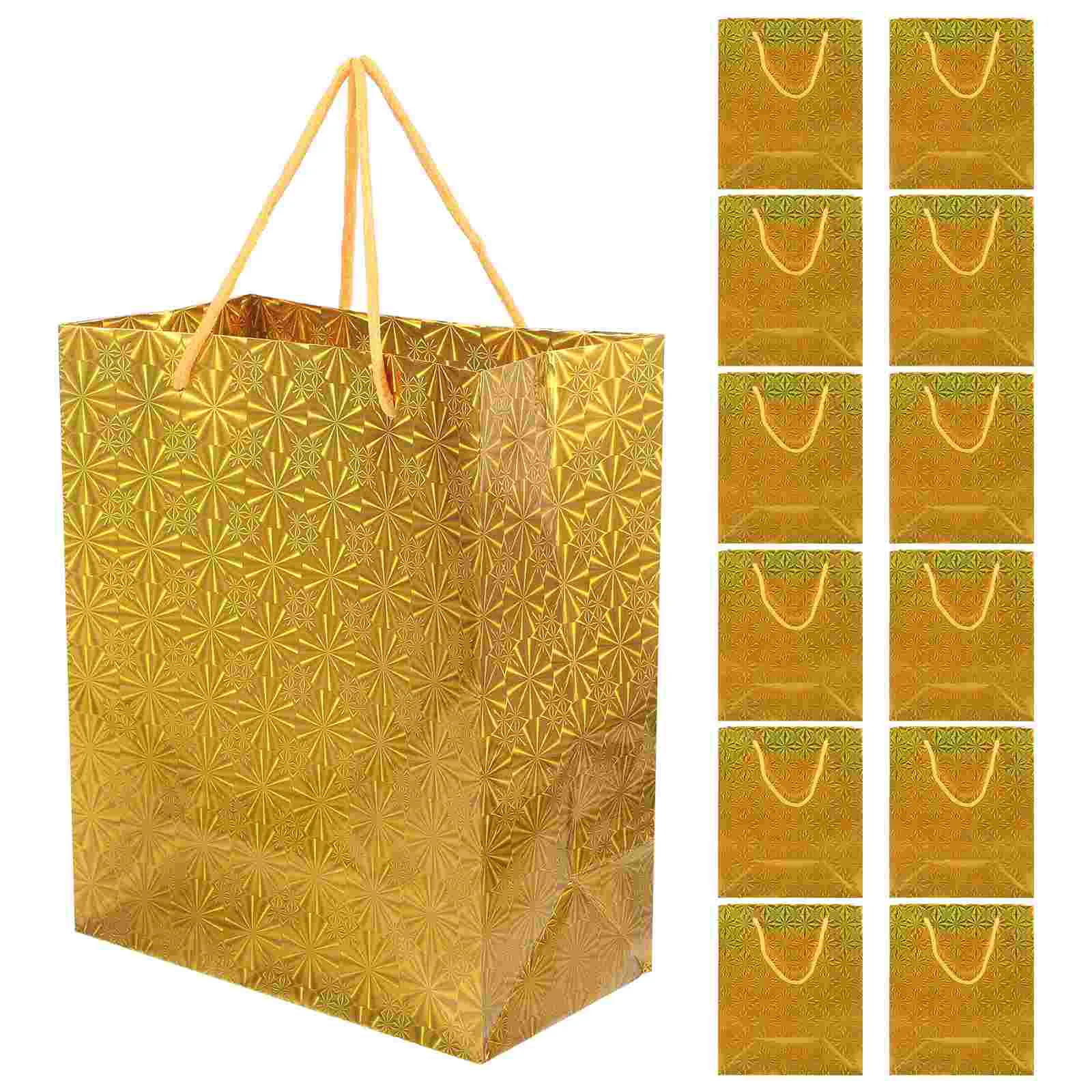 

12pcs Gift Bags Shiny Bags Gift Bags with Handles Wedding Party Gift Bags Party Supplies