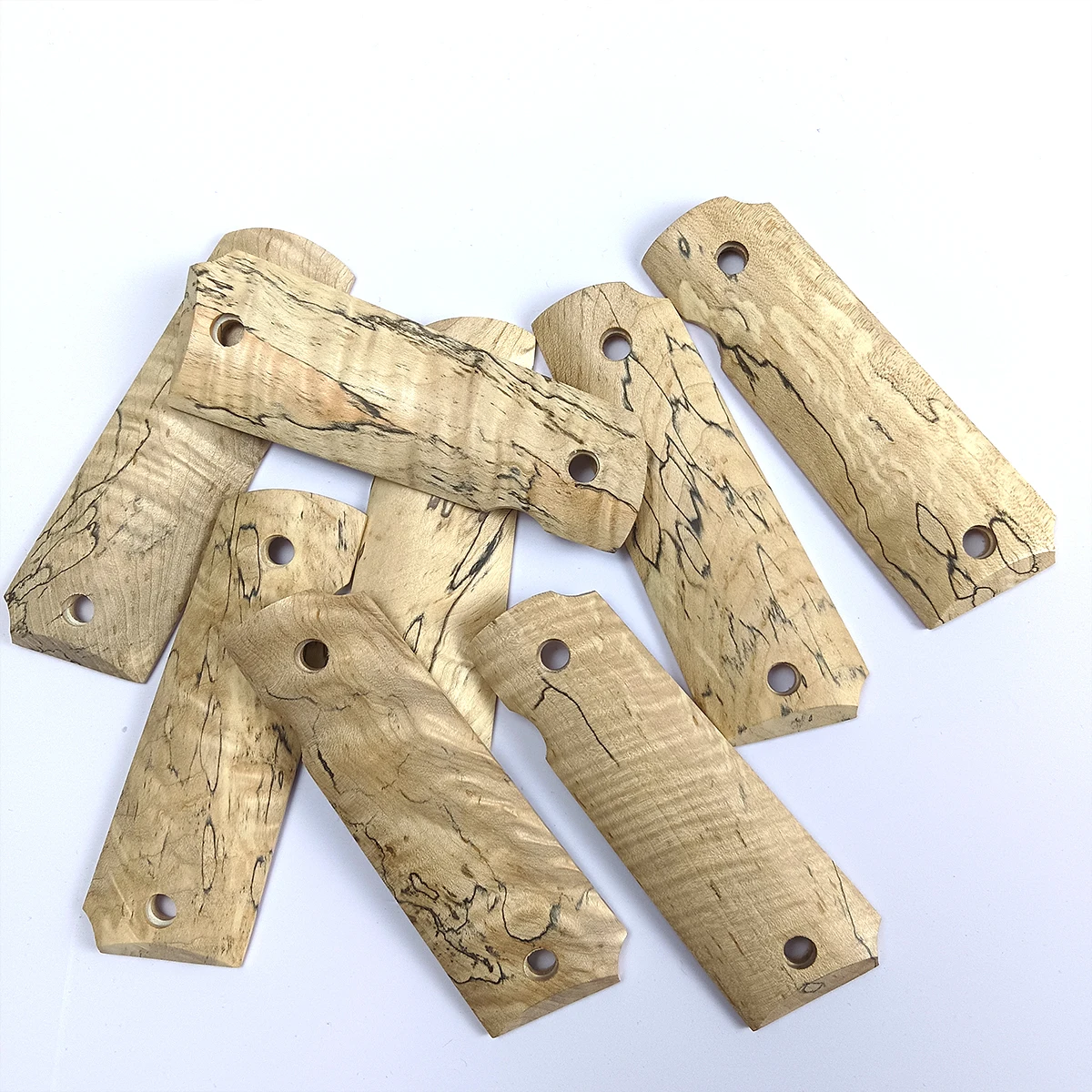 1pair Gun 1911 Grips Spalted Maple Wood Handle Grips Patch CNC Custom 1911 Grips Handle Accessories
