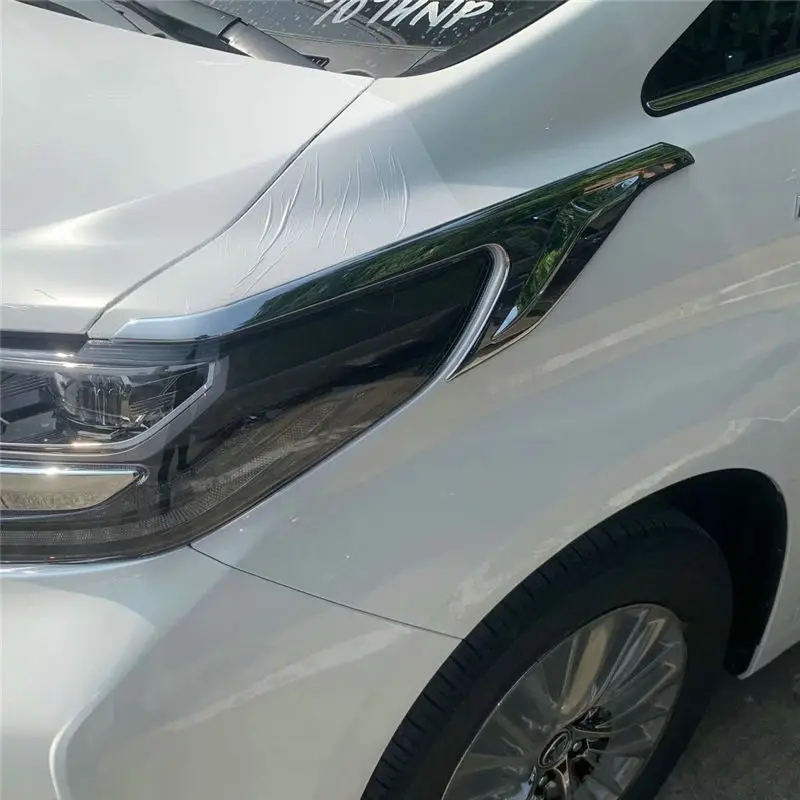 

WELKINRY For Toyota Alphard AH30 2015 2016 2017 2018 2019 2020 2021 2022 Car Head Front Lamp Light Eyelid Eyebrow Fender Trim