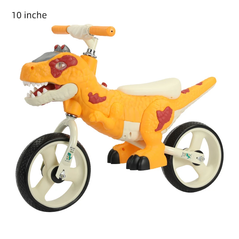 Balance Bike Dinosaur Scooter 2-3-6 Year Old Pedal Free Two Wheeled Bicycle Toy Car Yo Car 8 Inches Two Wheeled Vehicle