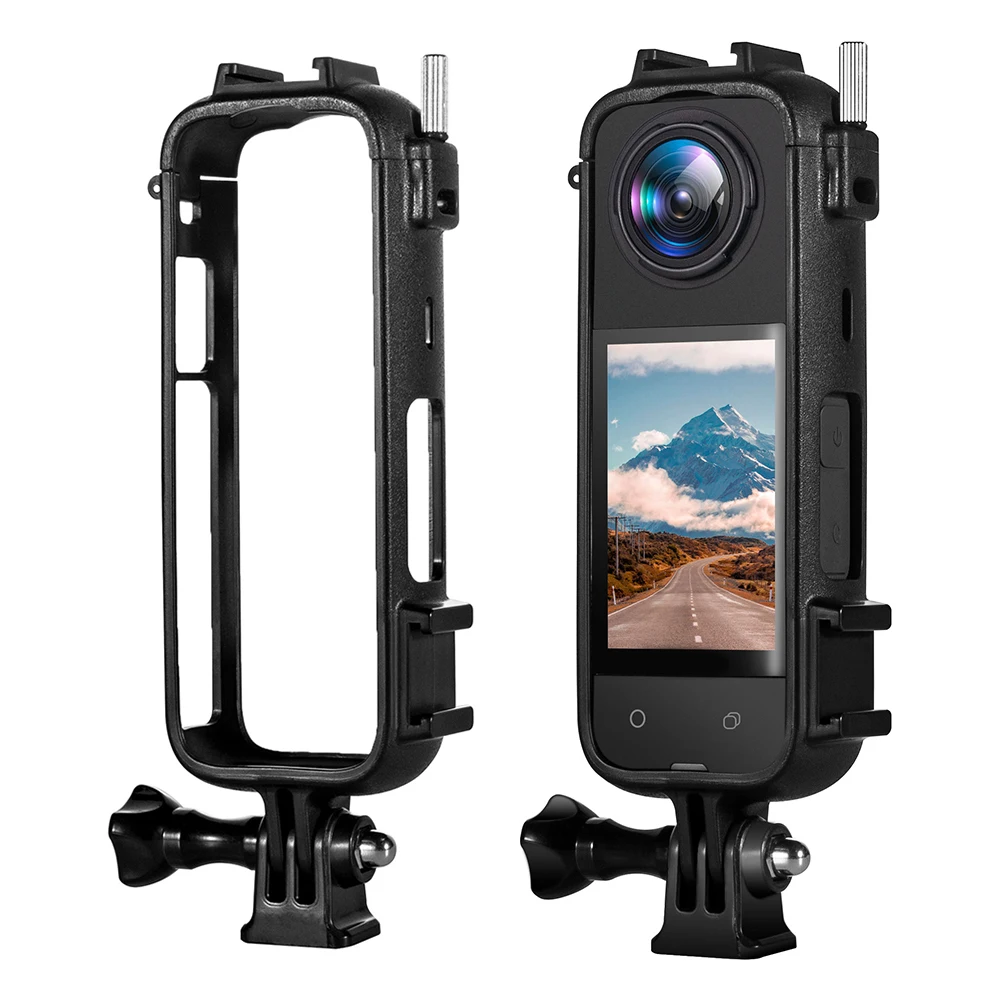 어댑터 마운트 및 나사 포함 PC 플라스틱 보호 프레임, 내구성 하우징 케이지, 마모 방지 커버 케이스, Insta360 X4 액세서리