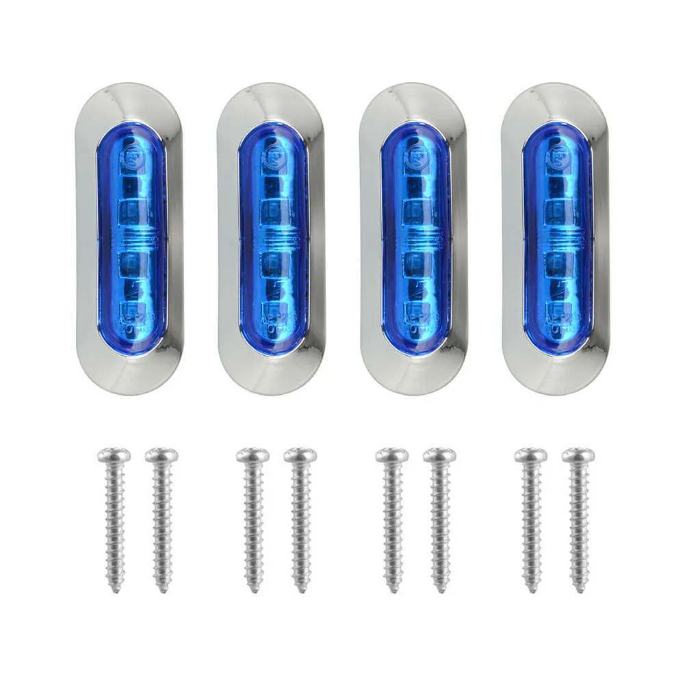 4xMarine Boat LED Courtesy Lights Cabin Deck Walkway Stair Light Blue