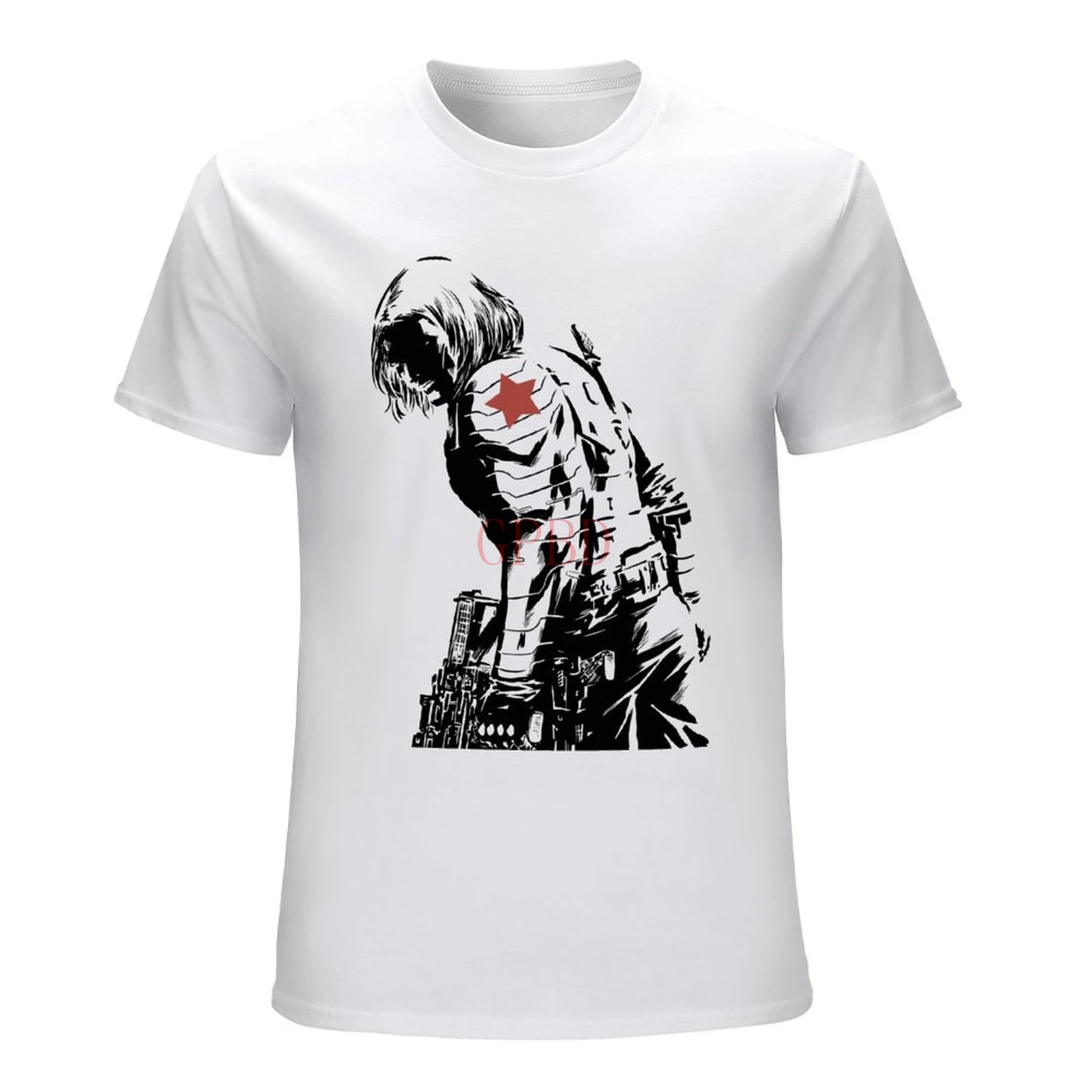 

Баки Барнс зимний солдат для больших мальчиков девочек модная футболка белая