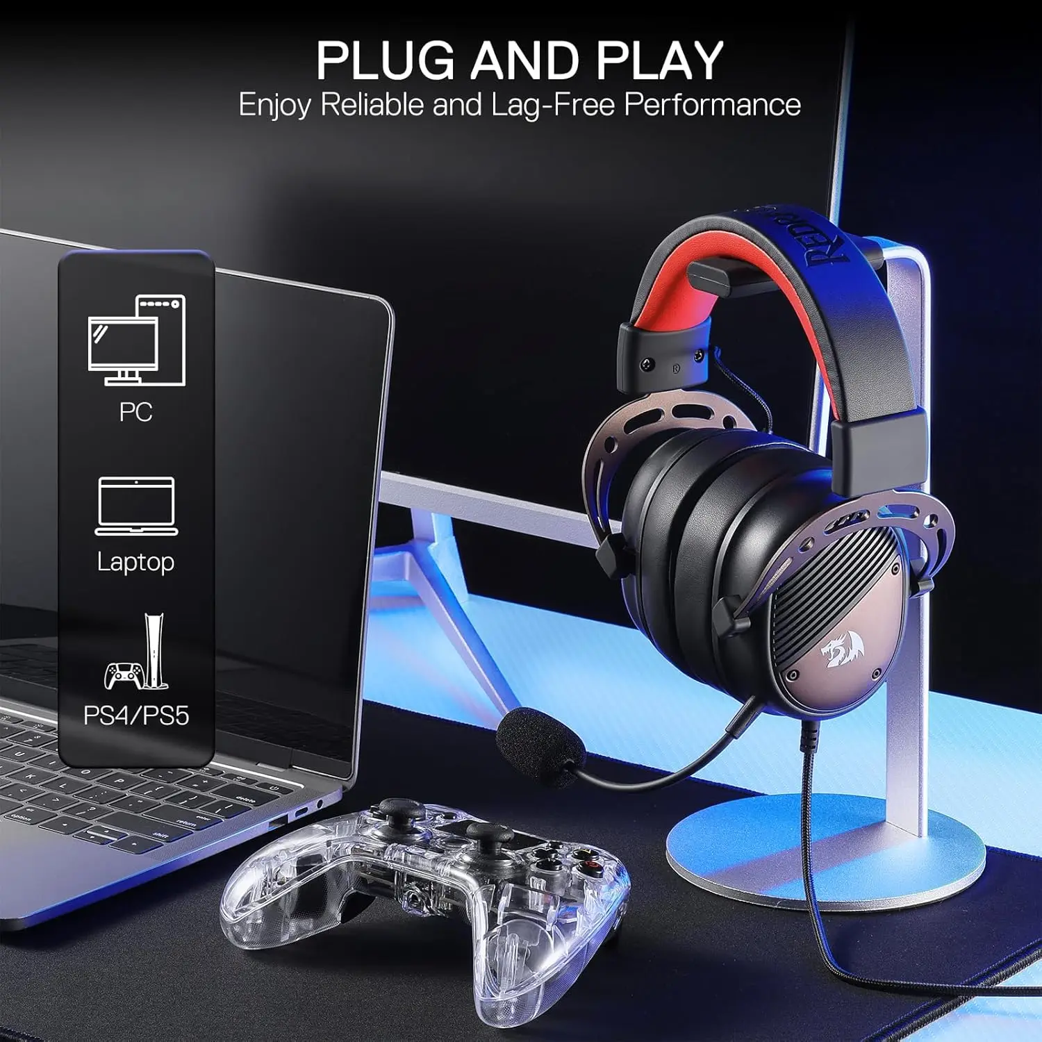 Redragon H730 USB Wired Gaming Headset thumbnail 4