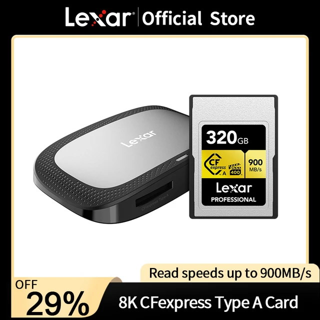 Lexar Cfexpress Type A 80gb/160gb Memory Card 900mb/s Support For