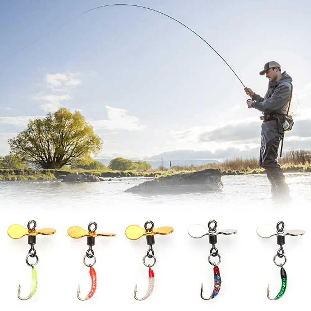 

5pcs Fly Hooks Flies Insect Lures Bait Fly Fishing Decoy Bait Sequins Fishhook Trout Nymph Fly Fishing Lure Natural Insect Bait