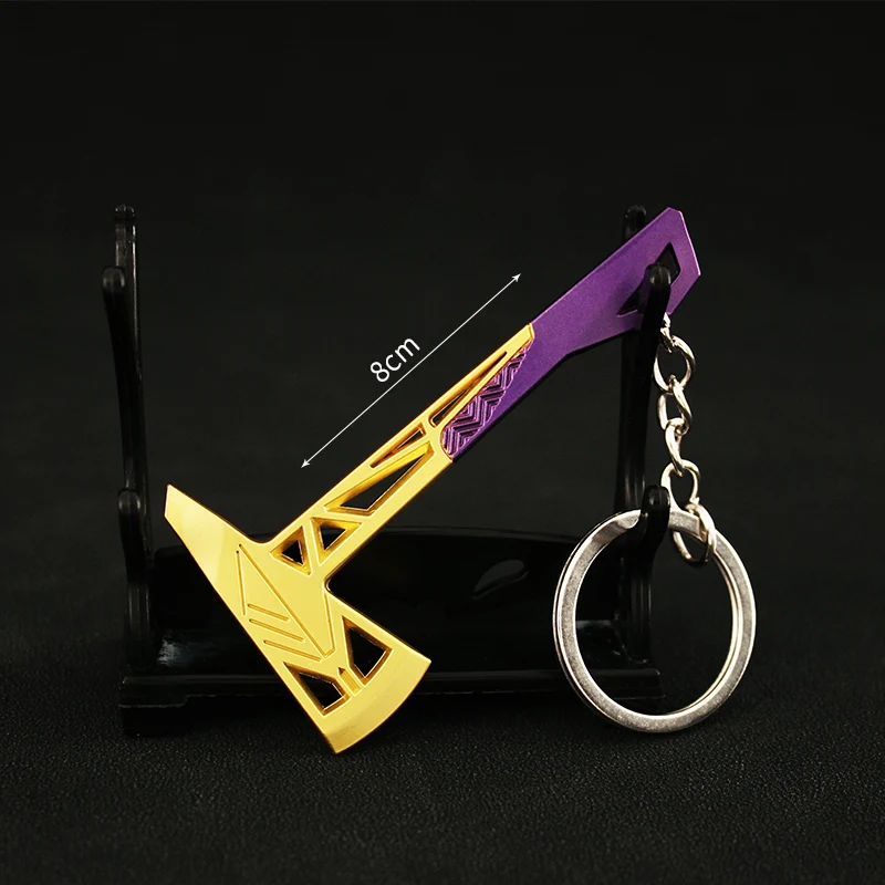 

Valorant Weapon Melee Prime Axe 8cm Metal Prime Game Peripheral Samurai Sword Katana Uncut Blade Model Keychain Kids Gifts Toys