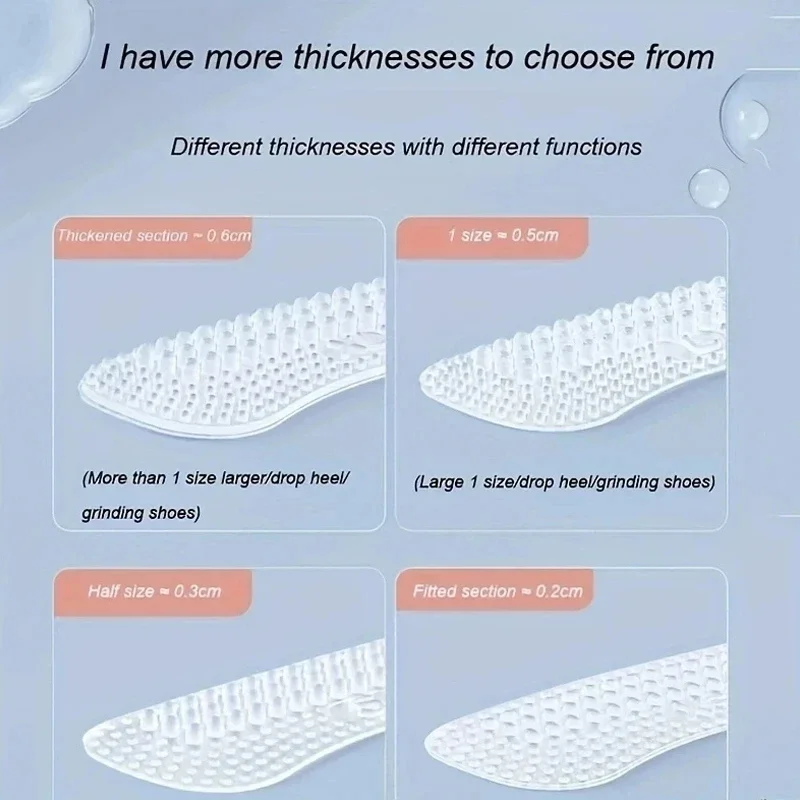 Heel Grips Upgrade Silicone Heels Anti Slip Cushions Non-Slip Inserts Pads For Men Women Foot Care Protector