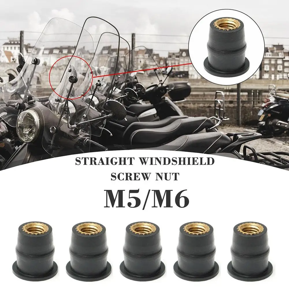 10 stücke m5/m6 Motorrad Windschutz scheibe Windschutz scheibe gut Mutter Windschutz scheibe Schrauben Schrauben Verkleidung Montage Universal Kit Befestigungs schrauben j4n3