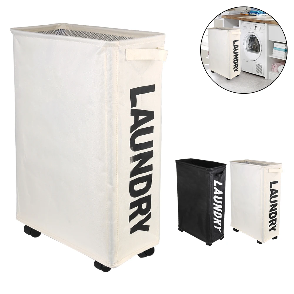 

Rolling Wheels Laundry Hamper Collapsible Laundry Basket Home Storage Toy Clothes Organizer Laundry Bag Laundry Storage