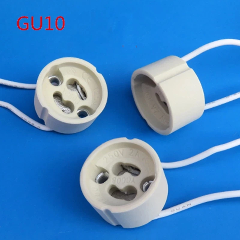 LED 전구 베이스 거치대 소켓 베이스 LED 램프 노화 테스트 거치대 피팅 실리콘 케이블, LED 스포트라이트용, GU10 램프, 로트당 5-100 개