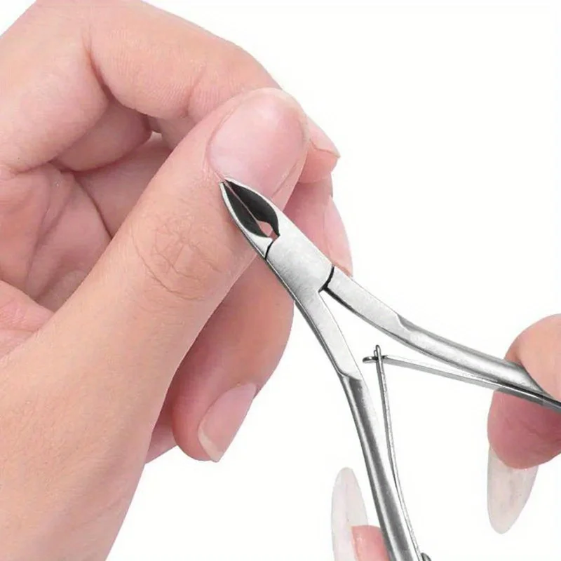 Nail Cutter 1/2/4/6pcs Professional Stainless Steel Scissor Nippers Multifunctional Cuticle Pusher Ergonomic Design for Manicure