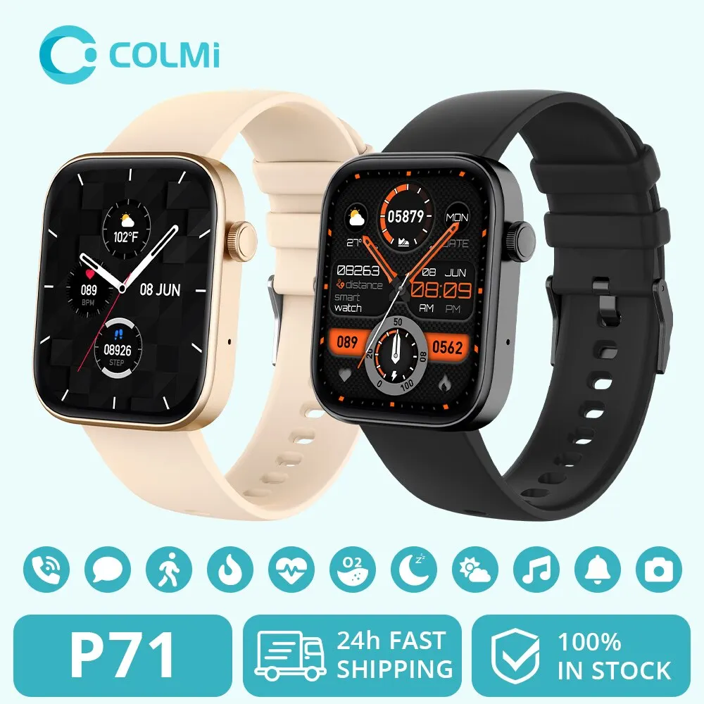COLMI-reloj inteligente P71 para hombre y mujer, accesorio de