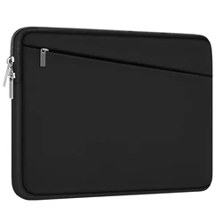 Universal Laptop Sleeve Bag with Side Pockets for 13 - 15.6 Inch Notebooks (Black)