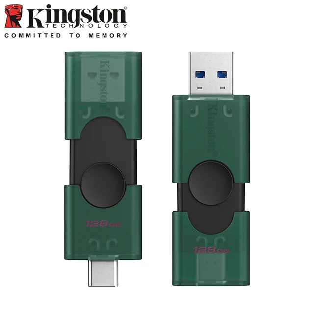 Kingston USB 3.2 Dual Type-C USB-A Flash Drive 128GB 256GB OTG Pendrive Memory Stick for iPhone 15 16 Original DTDEG2 U Disk 1