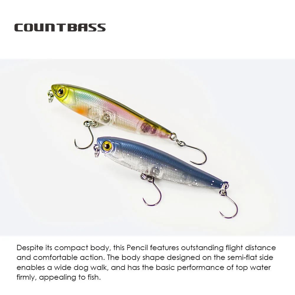 COUNTBASS Wobbler Topwater 55mm 2-3/16" 3g 1/8 oz. Floating Lure Pencil Plug Angler's Fishing Lures La Peche Au Leurre Hardbaits