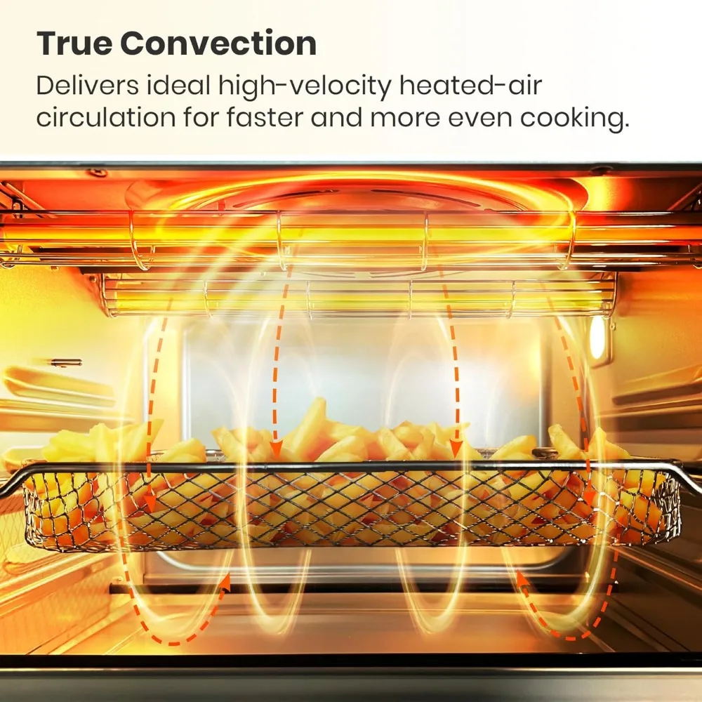 Retro Style Infrared Heating Air Fryer Toaster Oven, Extra Large Countertop Convection Oven 3