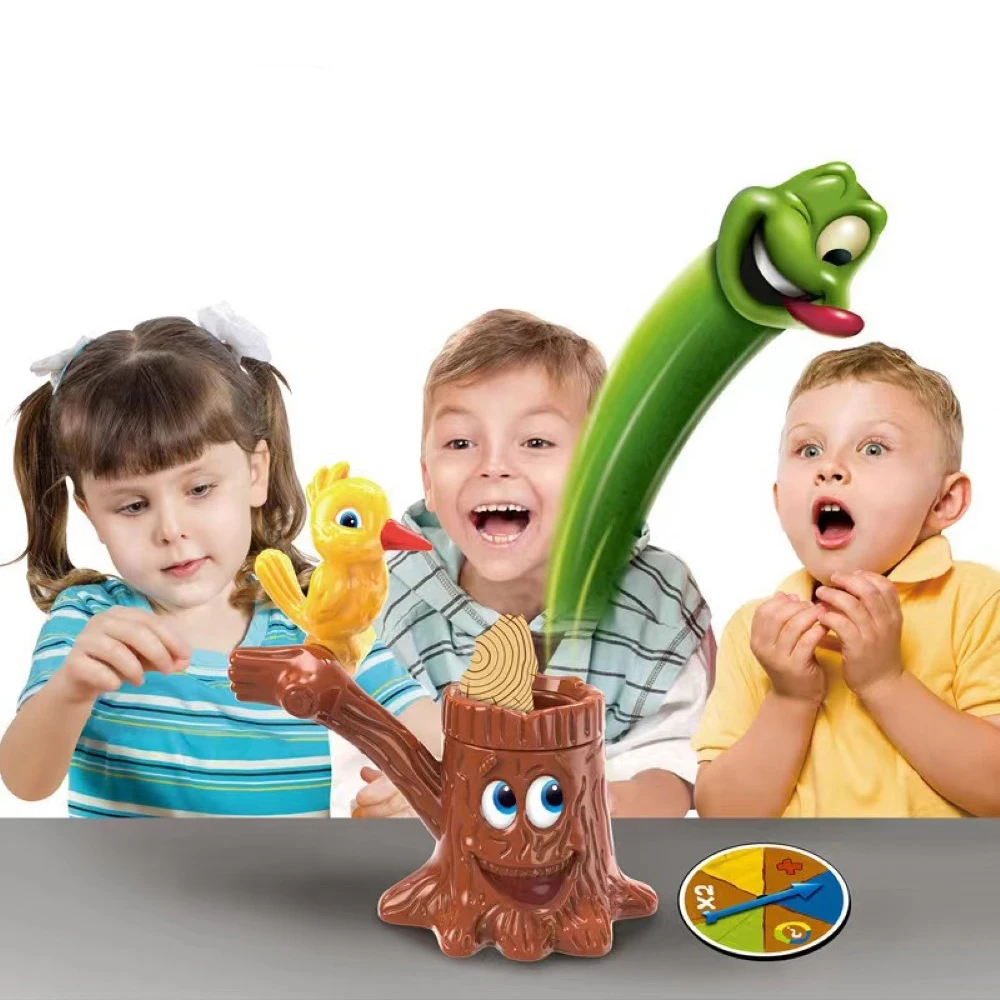 Children's desktop game puzzle woodpecker insect catching game parent-child multiplayer interactive toy Christmas Gift 3
