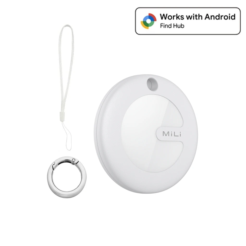MiLi MiTag Go Bluetooth uyumlu takip cihazı Android için eşya anahtarları bulucu Google Find Hub cihazıyla çalışır Akıllı etiket Su geçirmez