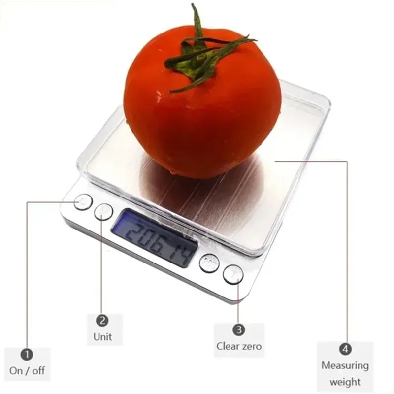 Digital Kitchen Scale Kitchen Measuring Scales Mini Pocket Precision Jewelry Electronic Balance Weight Gold Gram Scale Food Bar