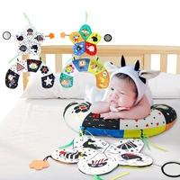 Baby Pillow Tummy Time Toy Black And White Lying Pillow High Contrast Double-Sided Sensory Toy Newborn Head-up Training Pillow 1