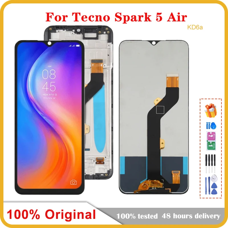 

ЖК-дисплей для Tecno Spark 5 Air KD6a, 7,0 дюйма, оригинальный, детали для ремонта ЖК-дисплея Tecno KD6