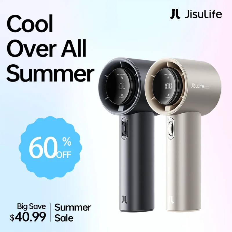 JIsuLife ハンドファンブラック JisuLife ハンドヘルドファン Ultra2
