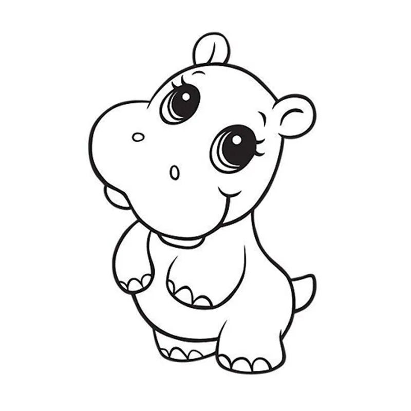 

LYKX Cartoon Cute Hippo Graphic Car Sticker Decorative Automobiles Motorcycles Exterior Accessories Vinyl Decal