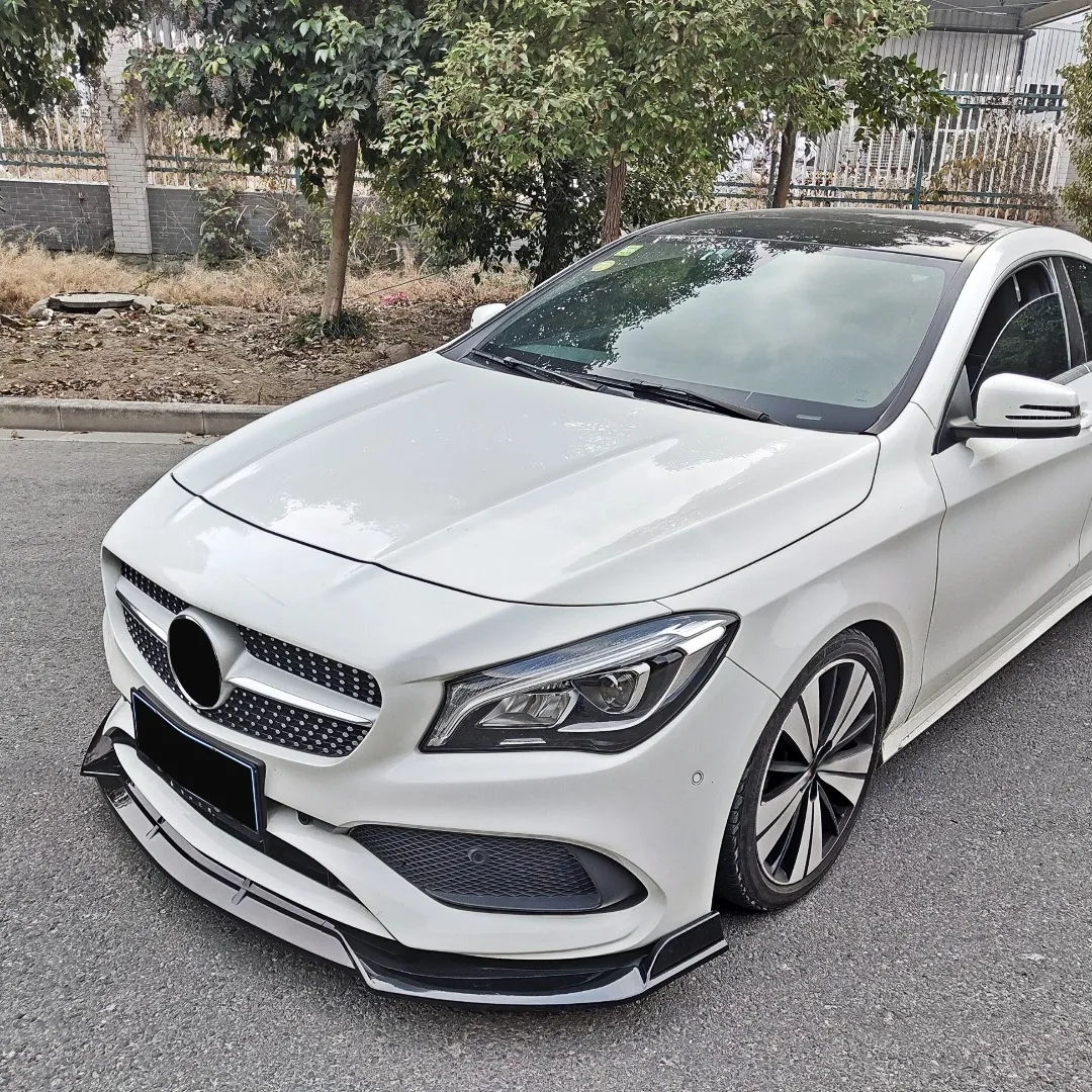 메르세데스 벤츠 CLA C117 2016-2019 프론트 디플렉터 범퍼 립 스포일러 프로텍터 스플리터 에어 댐 튜닝 액세서리 바디 키트