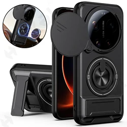Premium Mirror Cover with Magnetic Car Ring Holder and Kickstand Feature - Xiaomi 17 (Black)
