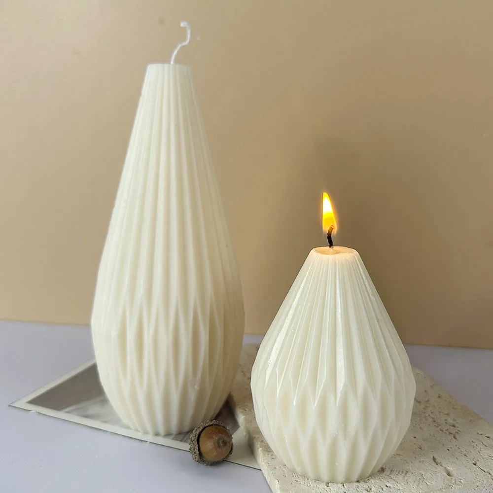 DIY Pear Shaped Candle Silicone Mold Handmade 3D Aromatic Candle Geometric Soap Gypsum Resin Craft Molds Home Decor Supplies silicone mold,silicone candle mold,aromatherapy candle mold,silicone candle molds,candle mold